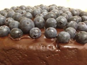 Marble Cake with blueberries
