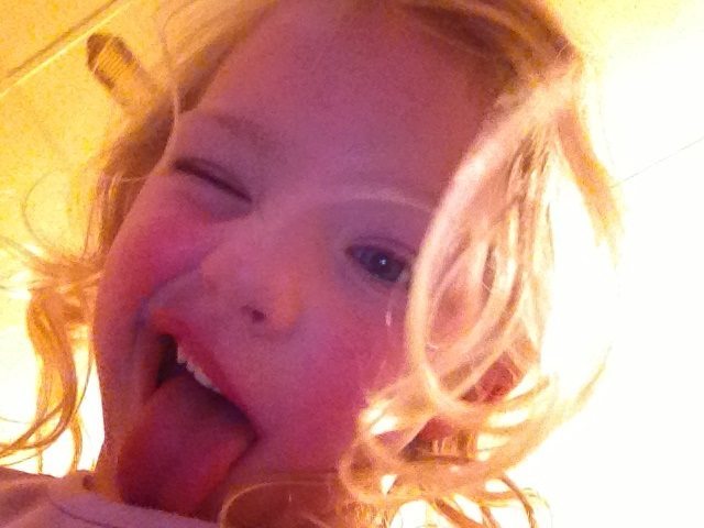 Funny faces on the iPhone camera - Rock star look already