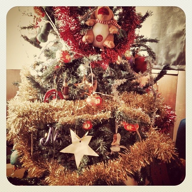 Our Christmas Tree is decorated and now proudly displayed in our living room.