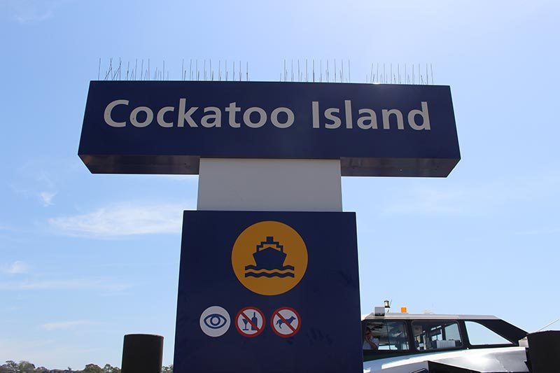 Cockatoo Island Wharf, Cockatoo Island. Sydney Harbour.