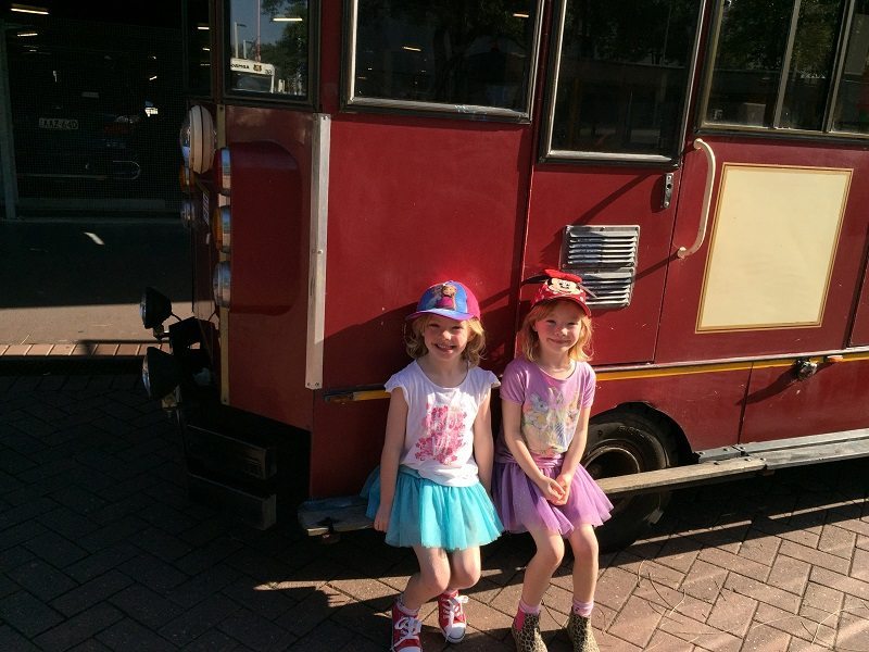 The girls waiting for us to leave on the train. It was very nice to be taken to every event at the show!