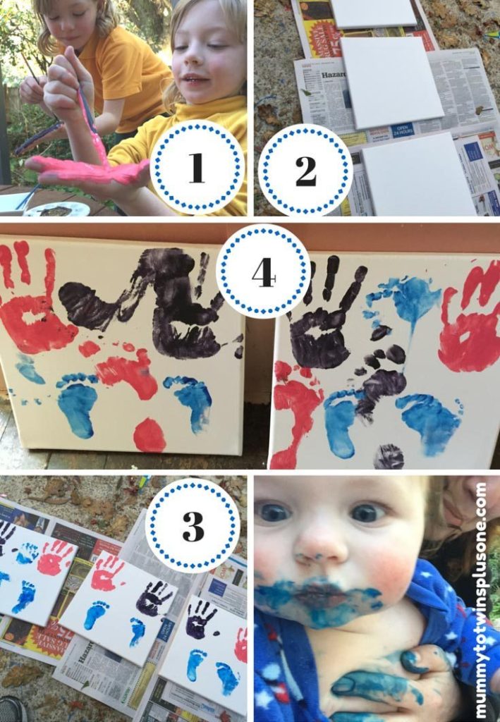 Diy: Hand & Foot Print Canvas – Mummy To Twins Plus One