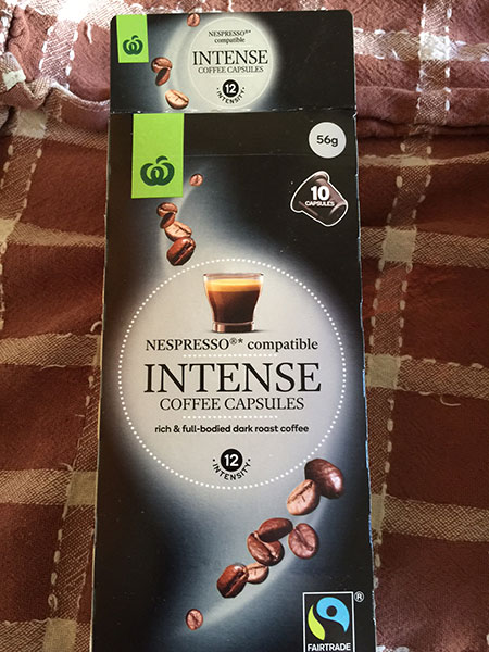 The new coffee pods that I was hoping to use. However I never had the chance. They don't fit my coffee machine. Yes very annoying to say the least!