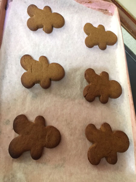 Gingerbread all cooked and cooling down. Once cool they will be decorated.