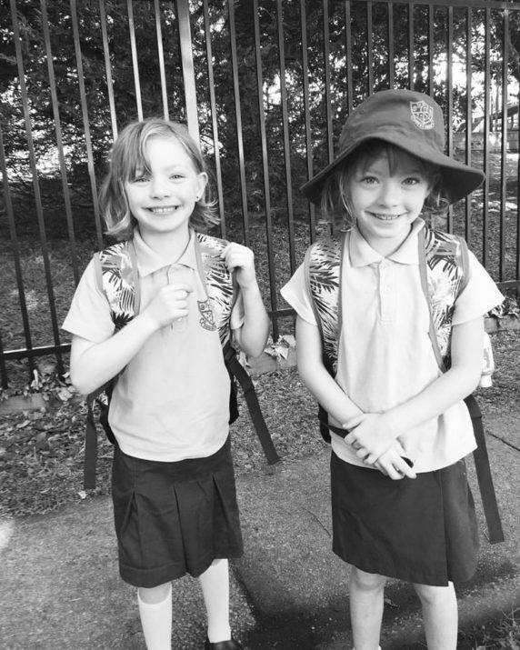 My wonderful girls, very happy starting grade 3.