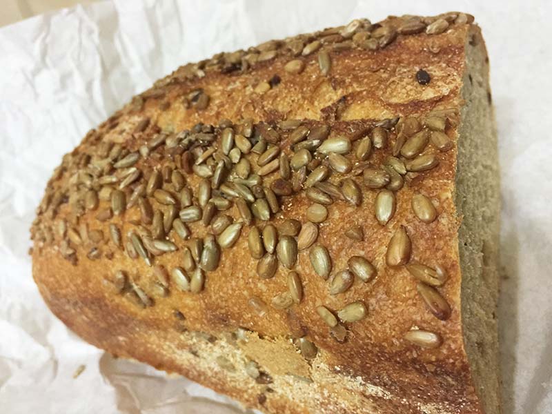 Sourdough with sunflower seeds. This bread is so yummy you just want to have more of it.