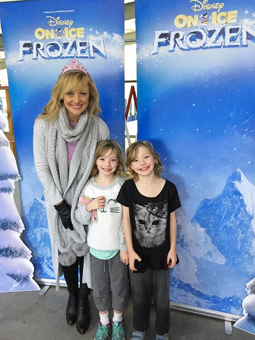 Shelly Craft, Julia and Lillian at the sneak peak for Disney on Ice Frozen.