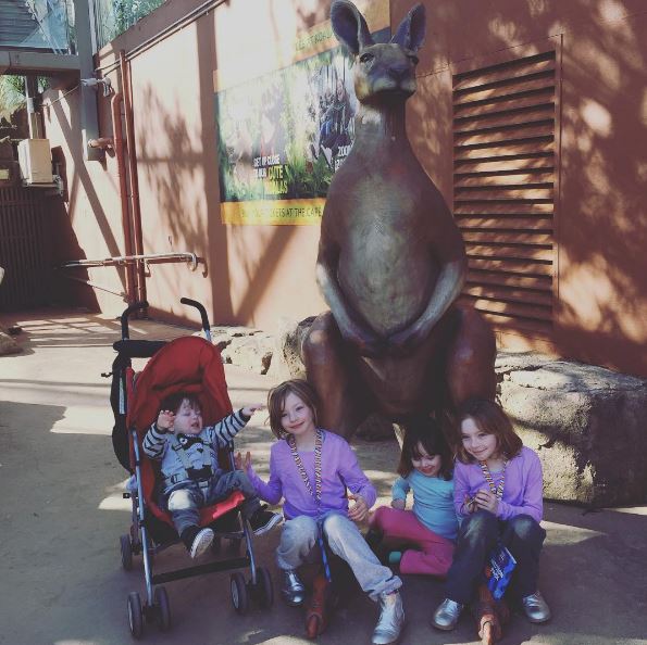 The kids with their cousin at WildLife Sydney Zoo.