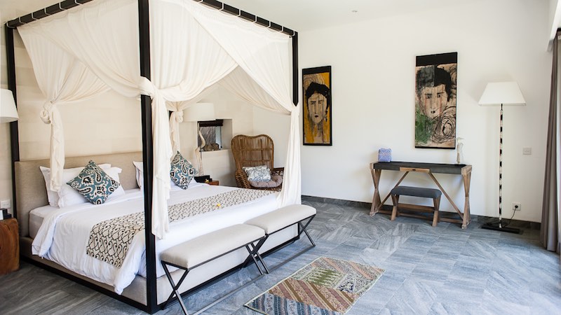 One of the bedrooms at Villa Nyoman in the heart of Seminyak