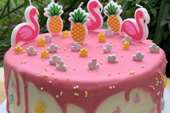 Making Birthday Parties Easy with Coles’ Vanilla Pink Drip Cake
